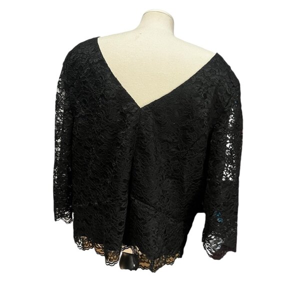 Maggy London Vintage NWT V Neck and Back Lace Career Blouse Sz 22 W Plus Womens - Picture 8 of 13